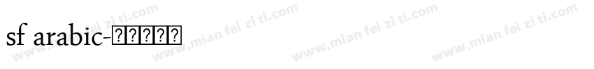 sf arabic字体转换